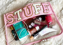 Load image into Gallery viewer, Chenille Letter Clear Pouch - Three Styles!
