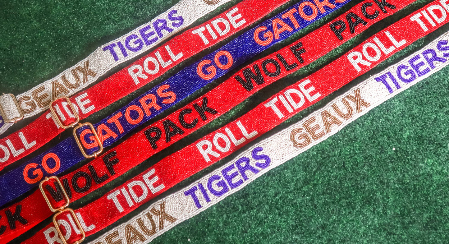 Beaded Bag Strap - Game Day!