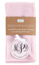Load image into Gallery viewer, Seersucker Bow Sash
