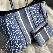 Load image into Gallery viewer, Neoprene striped tote - three colors!
