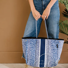 Load image into Gallery viewer, Neoprene striped tote - three colors!
