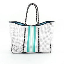 Load image into Gallery viewer, Neoprene striped tote - three colors!
