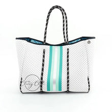 Load image into Gallery viewer, Neoprene striped tote - three colors!
