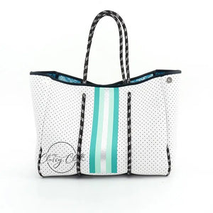 Neoprene striped tote - three colors!