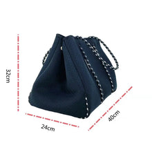 Load image into Gallery viewer, Neoprene striped tote - three colors!
