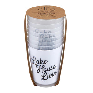 Lake House Livin' Shatterproof cups (set of 8)