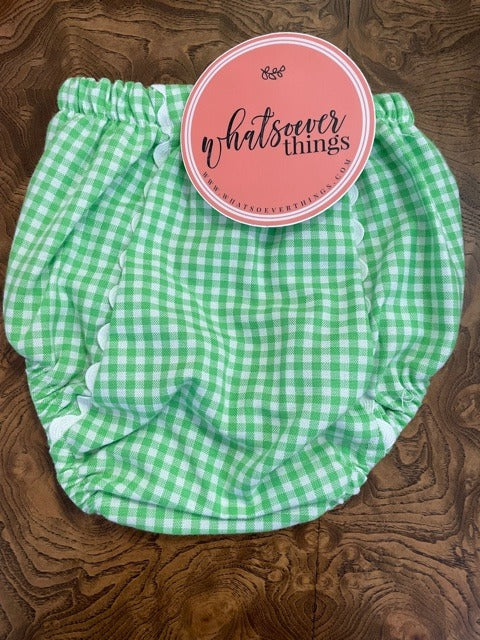 Gingham Diaper Covers with Ric Rac