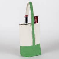 Canvas Embroidered Wine Bag
