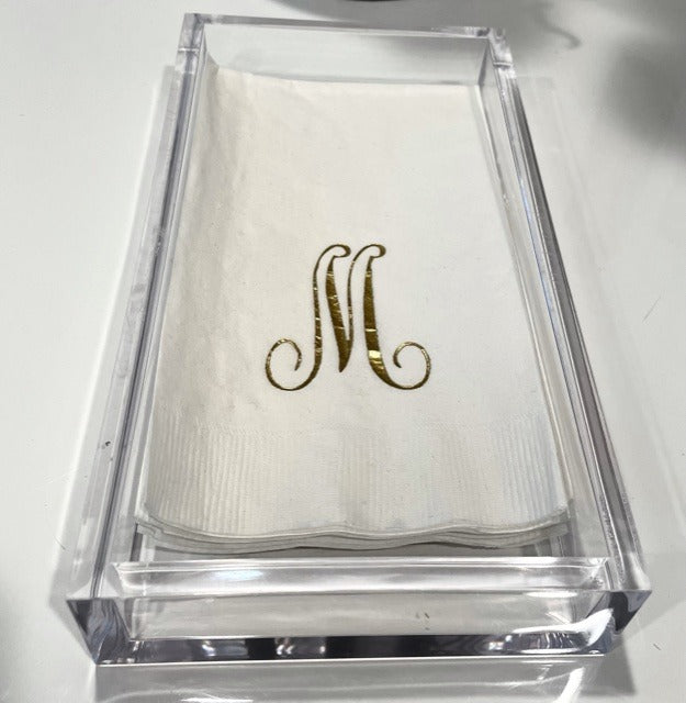 Acrylic Guest Towel Holder (with or without guest towels)
