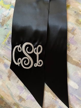 Monogrammed Bouquet Sash-Sashes-[product_category]-Whatsoever Things