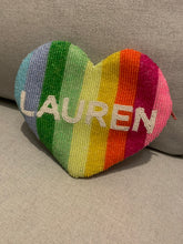 Load image into Gallery viewer, Personalized Rainbow Stripes Large Coin Purse (Four Week Delivery)
