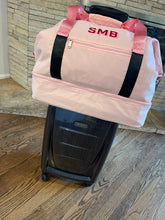Load image into Gallery viewer, Pink Duffle - weekender - overnight bag
