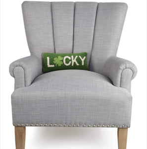Lucky wool hook pillow