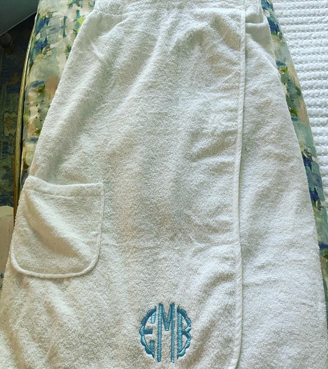 Bath Towel Wrap with Adjustable Closure and Elastic Top - two styles!