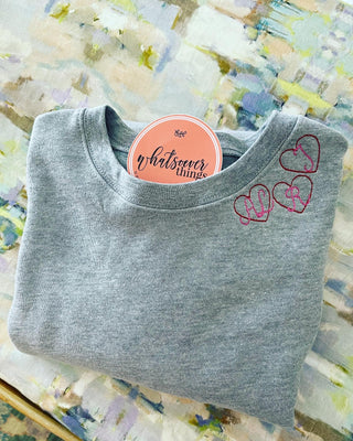 Embroidered Sweatshirt (Adult Sizes)-Women's Sweatshirts-[product_category]-Whatsoever Things
