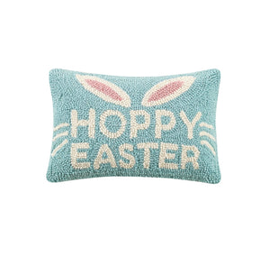 Hoppy Easter wool hook pillow
