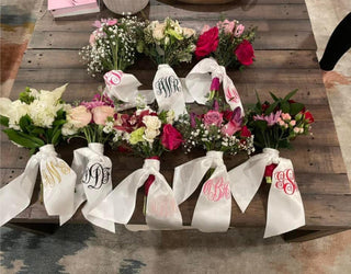 Monogrammed Bouquet Sash-Sashes-[product_category]-Whatsoever Things
