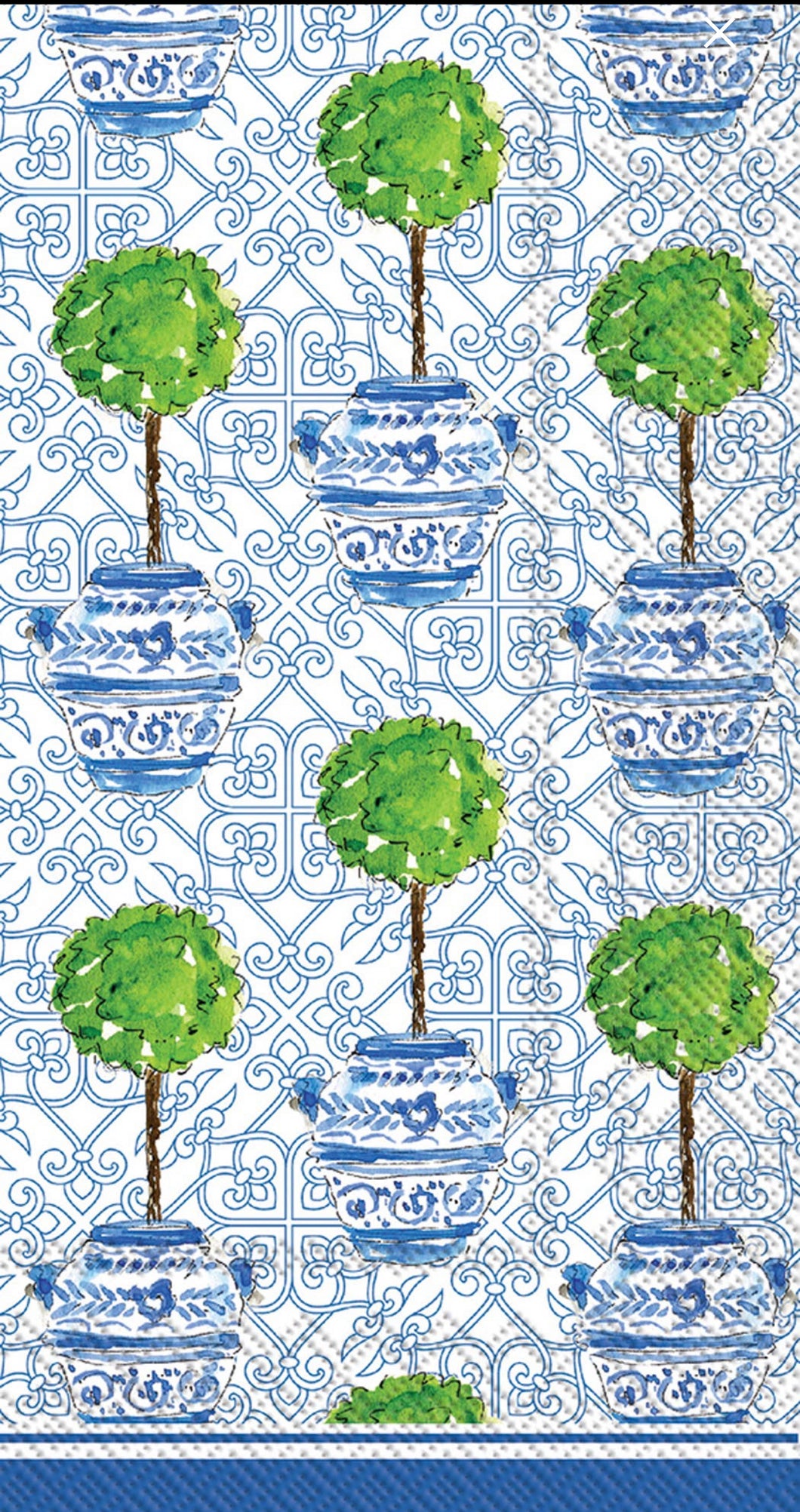 Blue topiary - Guest Napkins - pack of 20