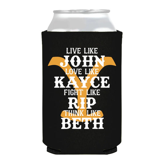 John Kayce Rip Beth Yellowstone Brand Full Color Can Cooler