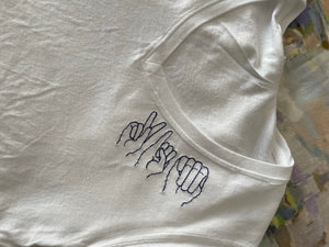 Short Sleeve Women's Fit V-neck (White Comfort Colors Shirt)