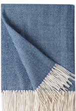 Load image into Gallery viewer, Herringbone Throw Blanket with Embroidery (multiple colors available)
