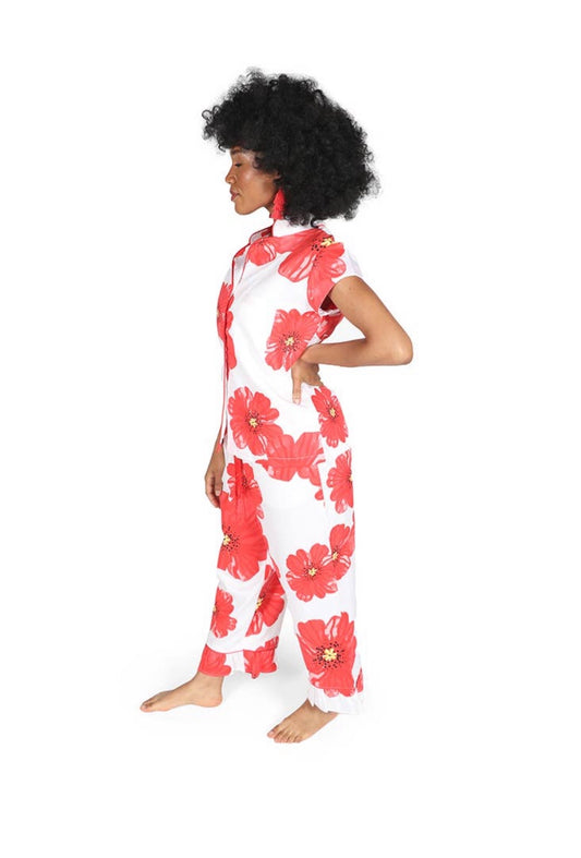 Capri Pajama Set - Poppies on Parade