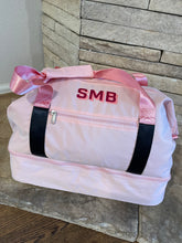 Load image into Gallery viewer, Pink Duffle - weekender - overnight bag
