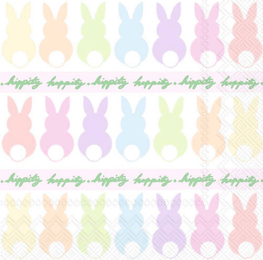 Bunnies in a row - Cocktail Napkins - pack of 20