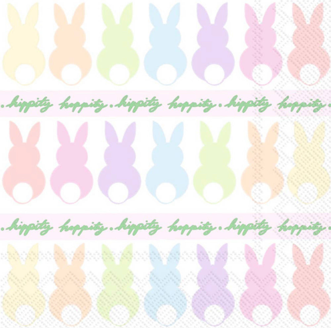 Bunnies in a row - Cocktail Napkins - pack of 20