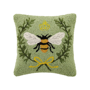 Queen Bee Hook Pillow, 14  by 14 inches