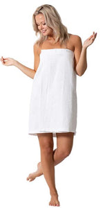 Bath Towel Wrap with Adjustable Closure and Elastic Top - two styles!