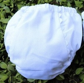 Pique Diaper Cover with Embroidered Monogram